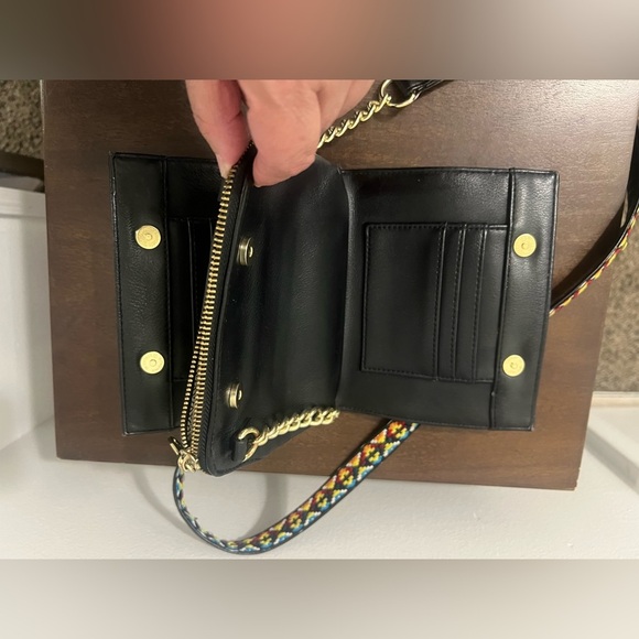 Steve Madden Black Crossbody Bag with Multicolor Strap - Picture 11 of 14